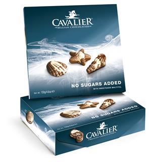 Cavalier Belgian No Added Sugar Chocolate Seashells