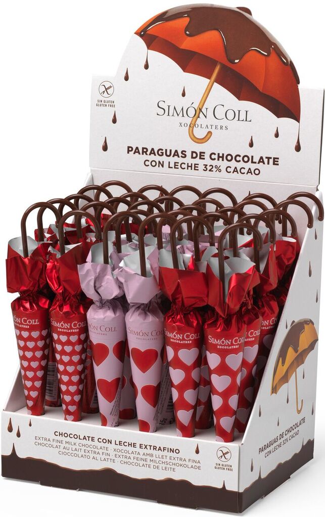 Simon Coll Valentine Milk Chocolate Umbrellas
