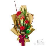 Gift Wrapped Red Valentines Arrangement