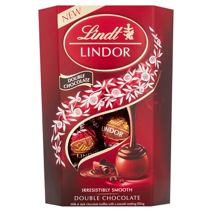 Lindt Lindor Double Chocolate Cornets 200g