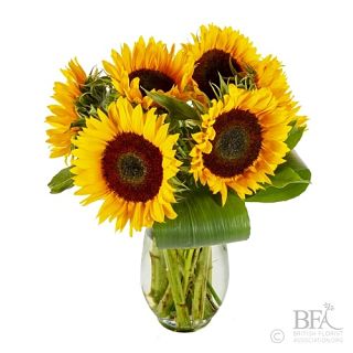 Sunflower And Greenery Arrangement
